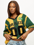 Camisa Oversized Tricot Brasileirice